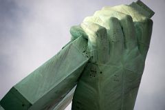 07-06 Statue Of Liberty Hand Holding The Book Close Up From Pedestal Directly Below